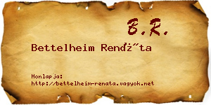 Bettelheim Renáta névjegykártya
